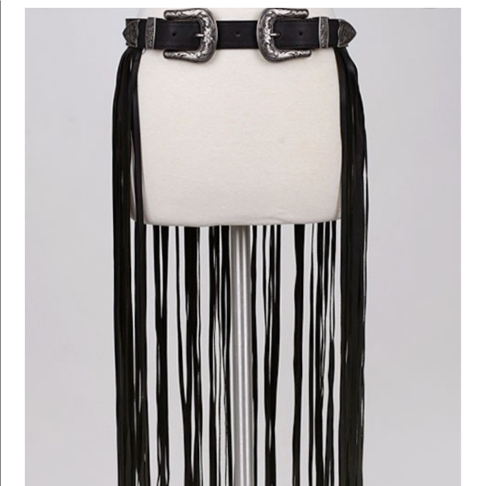 Double buckle fringe belt, festival season